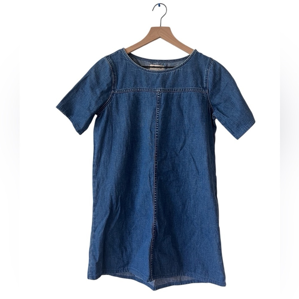 Madewell Blue Denim Short Sleeve Dress Size S - Picture 2 of 11
